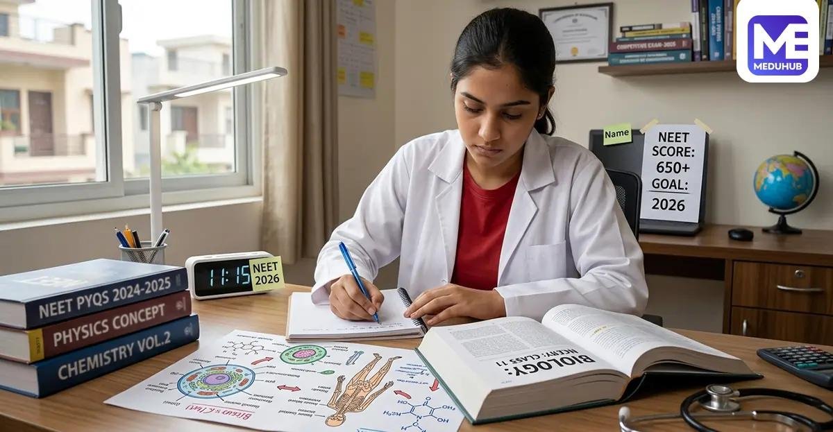 NEET preparation student