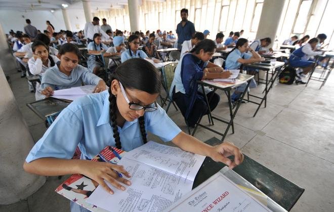 Class 9 and 10 students preparing for exams